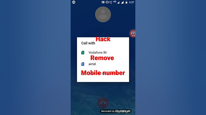 Hack Remove mobile number