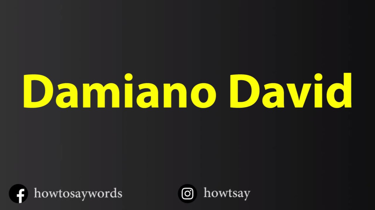 How To Pronounce Damiano David YouTube How To Pronounce Damiano David YouTube