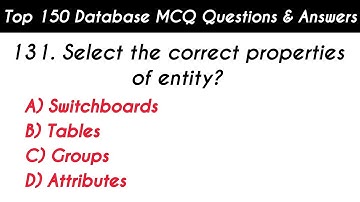 Database MCQ Part- 4 | database mcq questions and answers