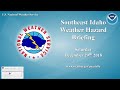 12/29/18 Hazard Briefing - Winter Storm With Significant Travel Impacts Sunday