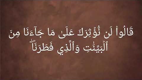 سورة طَهَ للقارئ محمد محمود درويش.