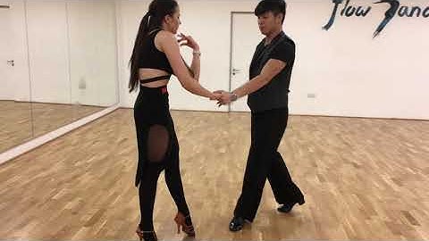 How to dance Open Hip Twist, Fan, Hockey Stick in Rumba - Intermediate