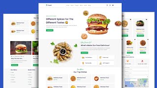 Complete Responsive Food and Restaurant Website Using HTML CSS JavaScript
