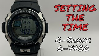How To Set G Shock G-7700 Time Fast and Easy Tutorial