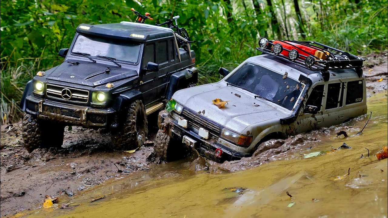 В этой грязи даже ГЕЛИК 6х6 не выдержал! СЛОМАЛИ! ... Крузак только на тракторе. RC OFFRoad 4x4