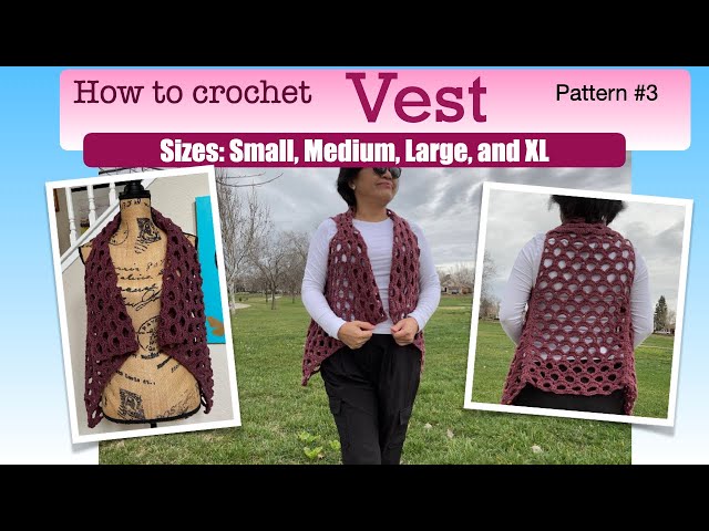 Easy VEST that you can crochet quickly. - YouTube