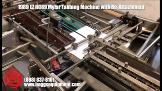 1989 EZ RC89 Mylar Tabbing Machine with Re-Attachment