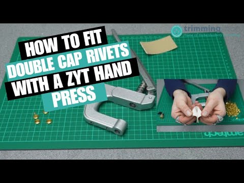 How to fit Double Cap Rivets using a ZYT Hand Press - YouTube