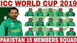 ICC WORLD CUP 2019 PAKISTAN TEAM SQUAD ANNOUNCED | PAKISTAN 15 MEMBERS TEAM SQUAD FOR WORLD CUP 2019