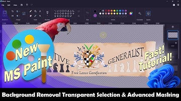 New MS Paint Background Removal (Decoupage) Transparent Selection & Masking methods Fast Tutorial