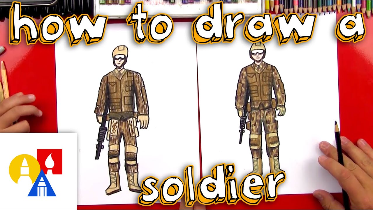 How To Draw A Soldier - YouTube