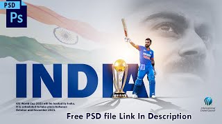 India Win Criket Worldcup 2023 | Wallpaper Poster Design | Virat Kohali