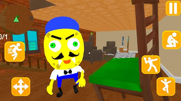 Neighbor Sponge. Scary Secret 3D - android game