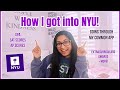 HOW I GOT INTO NYU | Stats, Extracurriculars, Activities, and Honors (Class of 2025)
