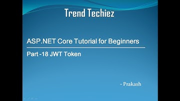 ASP.NET Core Tutorial in Tamil (Part 18 - JWT Token)