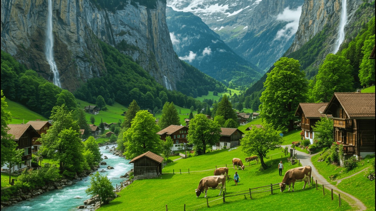 Así se vive en los PUEBLOS MÁS HERMOSOS de Suiza, LAUTERBRUNNEN un Pueblo Mágico