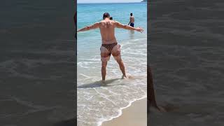 ▶️ Beach Bum Funny Illusion Swim Trunks | beach outfit got suspicious ( # 3352 )
