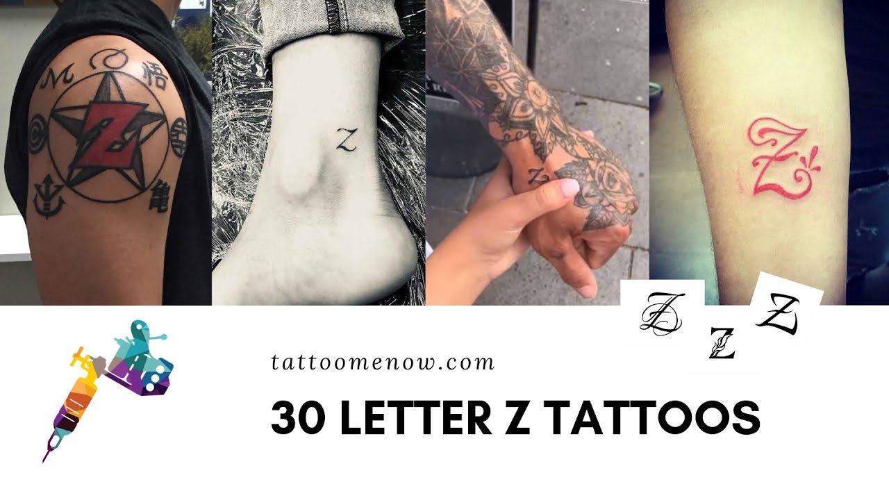 Z Name Alphabet Tattoo Waterproof For Men and Women Temporary Body Tat   Temporarytattoowala