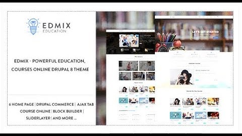 Edmix - Powerful Education Courses Online Drupal 8 Theme | Themeforest Templates