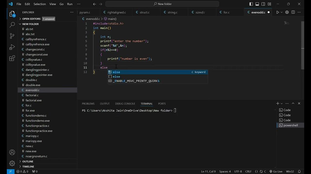 Check whether given number is even or odd in C programming language ...