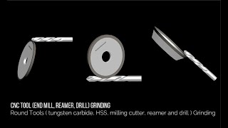 Cnc Tools Grinding Service And Solution End Mill Cutter Fluting, Gashing