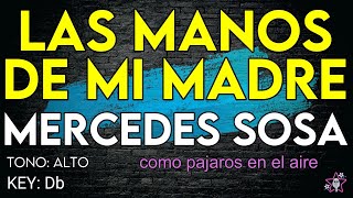 Video thumbnail of "Mercedes Sosa - Las Manos De Mi Madre - Karaoke Instrumental - Alto"