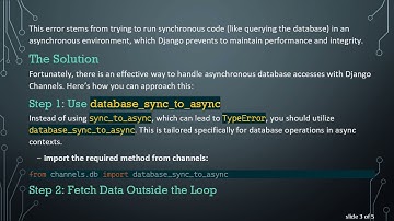 How to Efficiently Grab Models from Database in Asynchronous Functions with Django Channels