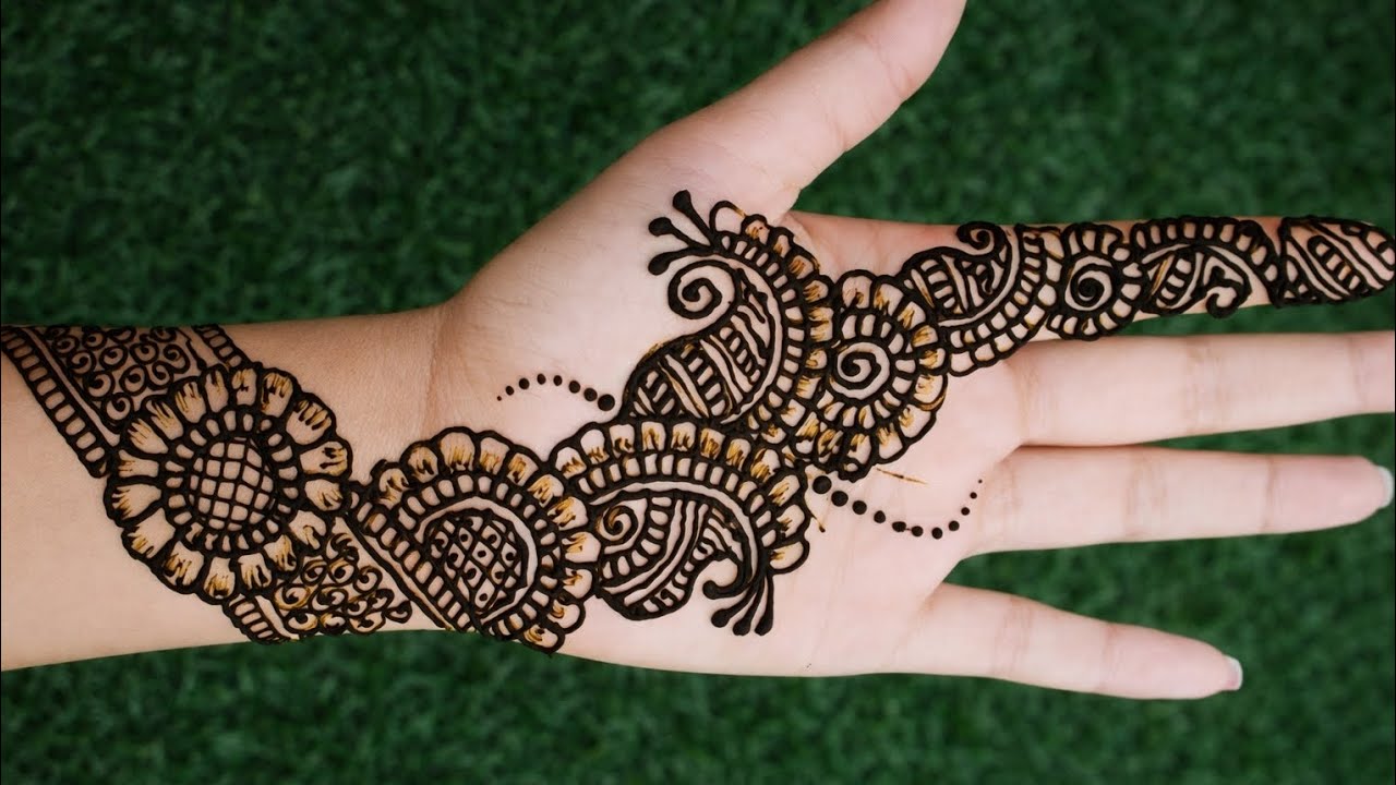 Very easy method mehndi designs for front hand 🌿🥰🌿