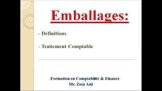 Emballage Traitement Comptable