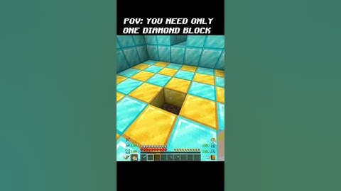 POV:You Need Only One Diamond Block #minecraft