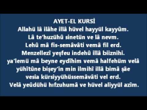 AYET-EL kursi ezberleyin ve dayim oxuyun