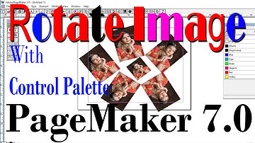 How to rotate image in Pagemaker with control palette