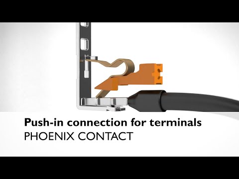 Push-in connection for terminal blocks