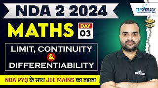 NDA 2 2024 Preparation | NDA 2 2024 Maths | Limit, Continuity & Differentiability -3 | Tap2Crack