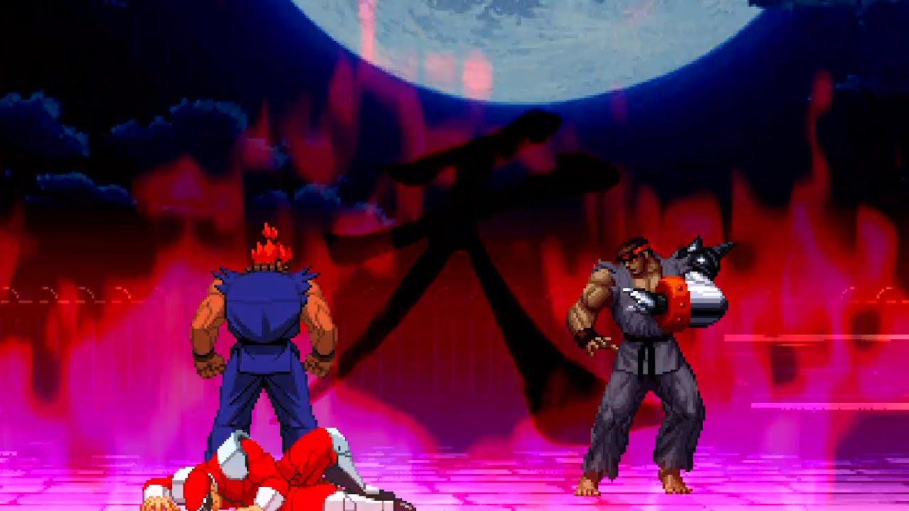 AKUMA vs CYBER RYU - MUGEN VERSUS - YouTube