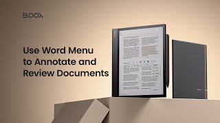 Use Word Menu to Annotate and Review Documents Effectively  BOOX Tutorial Ep11