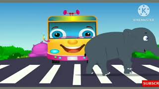 A funny kids bus🤩....kids cartoon video🤩.... baby bus funny video....