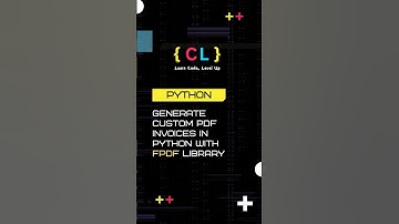 Generate Custom PDF Invoices in Python with fpdf! 🧾✨ #python #codingtips #shorts