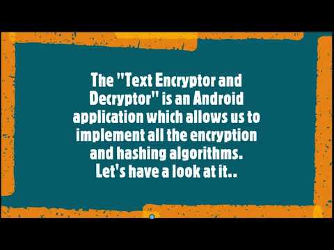 Android Text Encryptor and Decryptor