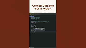 Convert Data into Set in Python #python #coding #shorts #shortvideo #short #youtubeshorts #youtube