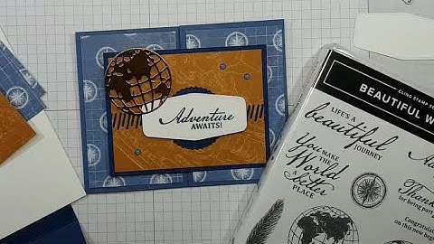 Gate Fold Card Fun Fold Friday using Beautiful World from Stampin