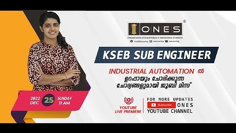 കേരള PSC KSEB Sub Engineer | Industrial Automation | Free YouTube Practice Session