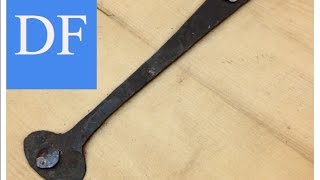 Blacksmithing for Beginners - How To Install Chest Hinges. Installing the hand forged chest hinges on the 6 board chest.