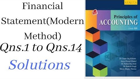 Financial Statement(Modern Method) Tp-1 toTp.14 and revision Solutions (Asmita Publication)