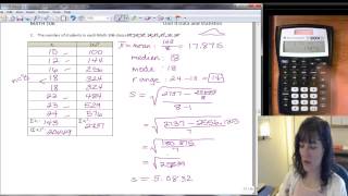 Mean and Std Dev (#2) TI-30X IIS