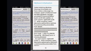 mySword tutorial, solución a error de módulos (dialogo "error de módulo") #mysword #Mysword #MySword screenshot 3