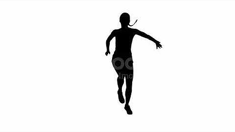 Silhouette Hot b-girl dancing stock video