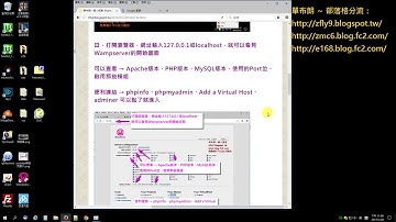 [Wamp 3] 動態網頁程式PHP檔案要放那，才能執行？