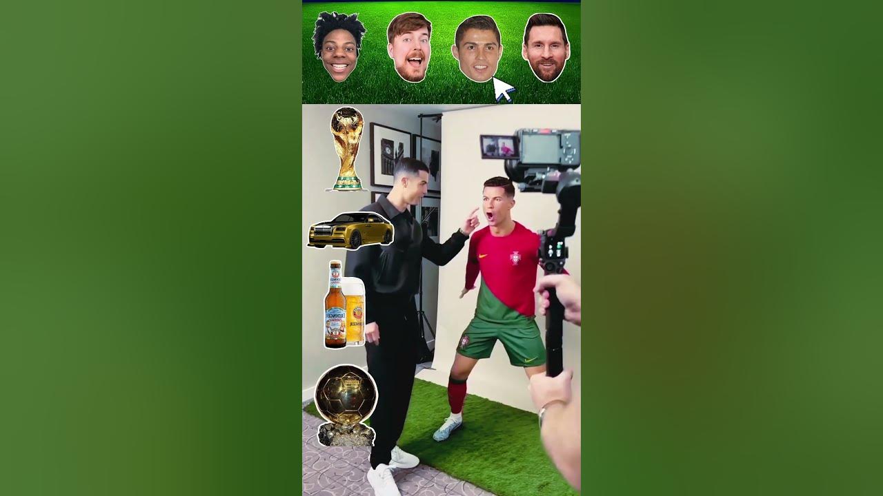 IShowSpeed, MrBeast, Ronaldo, Messi 🤯🔥 #shorts #footballshorts #ronaldo #shorts