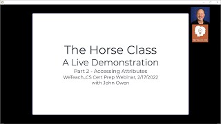 WeTeach_CS For HS - Java Lesson 8C - Horse Class Demo Part 2